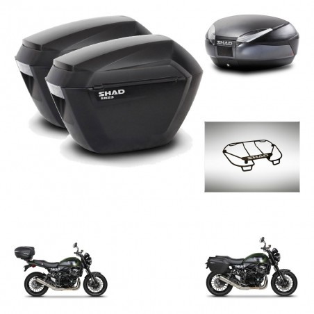 SHAD SH48 trunk + mounting bracket sh23 suitcases accessories DARK GREY PREMIUM KIT-464508