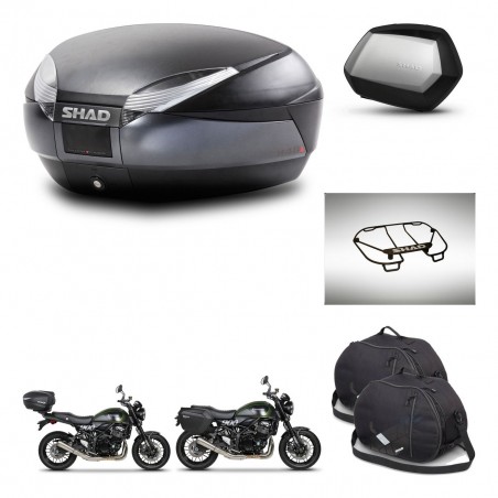 SHAD SH35 PREMIUM suitcases + mounting bracket SH48 trunk accessories DARK GREY KIT-464510