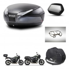 SHAD SH35 PREMIUM suitcases + mounting bracket SH48 trunk accessories DARK GREY KIT-464521
