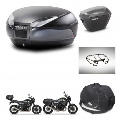 SHAD SH23 alu suitcases + mounting bracket SH48 trunk accessories DARK GREY PREMIUM KIT-464523