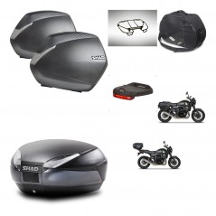 SHAD Baul SH48 + soporte montaje maletas SH36 accesorios DARK GREY PREMIUM KIT-464524