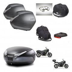 SHAD Baul SH48 + soporte montaje maletas SH36 accesorios DARK GREY PREMIUM KIT-464525