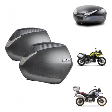 SHAD Baul SH48 + soporte montaje maletas SH36 DARK GREY PREMIUM KIT-464530