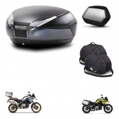 SHAD SH35 PREMIUM suitcases + mounting bracket SH48 trunk accessories DARK GREY KIT-464534