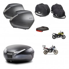 SHAD Baul SH48 + soporte montaje maletas SH36 accesorios DARK GREY PREMIUM KIT-464549