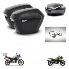 SHAD SH48 trunk + mounting bracket sh23 suitcases accessories DARK GREY PREMIUM KIT-464556