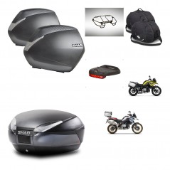 SHAD Baul SH48 + soporte montaje maletas SH36 accesorios DARK GREY PREMIUM KIT-464561