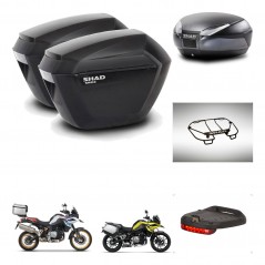 SHAD Baul SH48 + soporte montaje maletas sh23 accesorios DARK GREY PREMIUM KIT-464562