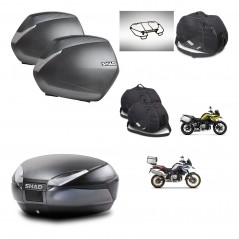 SHAD SH48 trunk + mounting bracket SH36 suitcases accessories DARK GREY PREMIUM KIT-464567