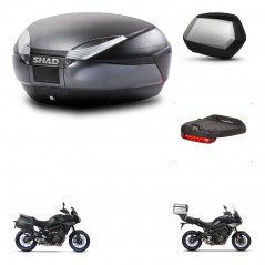 SHAD SH35 PREMIUM suitcases + mounting bracket SH48 trunk accessories DARK GREY KIT-464587