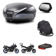 SHAD SH35 PREMIUM suitcases + mounting bracket SH48 trunk accessories DARK GREY KIT-464588
