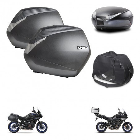 SHAD Baul SH48 + soporte montaje maletas SH36 accesorios DARK GREY PREMIUM KIT-464590