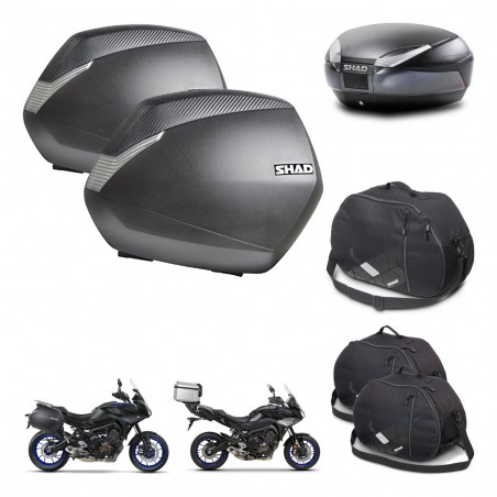 SHAD Baul SH48 + soporte montaje maletas SH36 accesorios DARK GREY PREMIUM KIT-464591