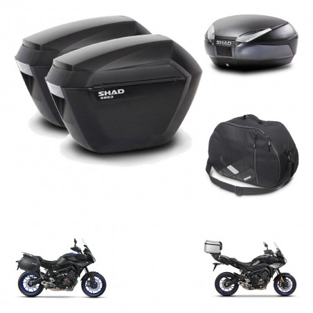 SHAD Baul SH48 + soporte montaje maletas sh23 accesorios DARK GREY PREMIUM KIT-464592