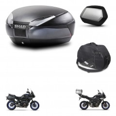 SHAD SH35 PREMIUM suitcases + mounting bracket SH48 trunk accessories DARK GREY KIT-464593