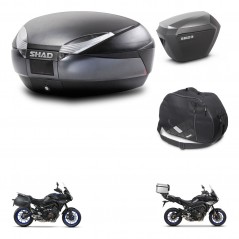 SHAD Maletas sh23 alu + soporte montaje baul SH48 accesorios DARK GREY PREMIUM KIT-464595