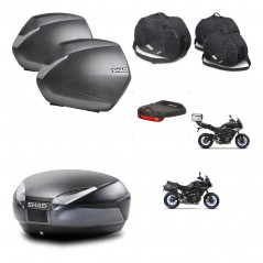 SHAD Baul SH48 + soporte montaje maletas SH36 accesorios DARK GREY PREMIUM KIT-464597