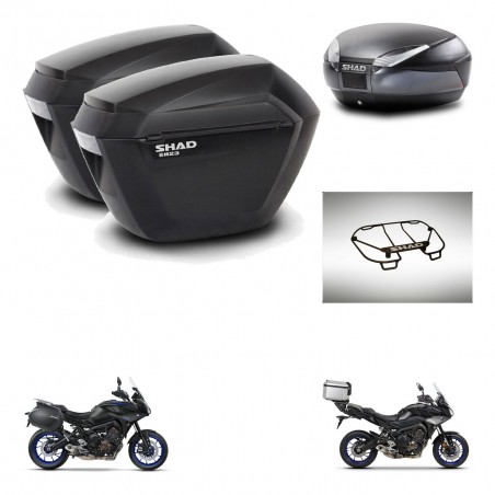 SHAD Baul SH48 + soporte montaje maletas sh23 accesorios DARK GREY PREMIUM KIT-464604