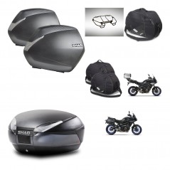 SHAD SH48 trunk + mounting bracket SH36 suitcases accessories DARK GREY PREMIUM KIT-464615