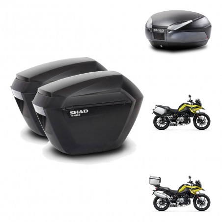SHAD Baul SH48 + soporte montaje maletas sh23 DARK GREY PREMIUM KIT-464628