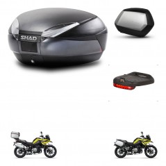 SHAD Maletas SH35 PREMIUM + soporte montaje baul SH48 accesorios DARK GREY KIT-464635