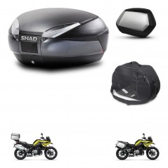 SHAD SH35 PREMIUM suitcases + mounting bracket SH48 trunk accessories DARK GREY KIT-464641