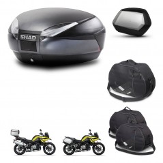 SHAD SH35 PREMIUM suitcases + mounting bracket SH48 trunk accessories DARK GREY KIT-464642