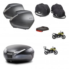 SHAD SH48 trunk + mounting bracket SH36 suitcases accessories DARK GREY PREMIUM KIT-464645