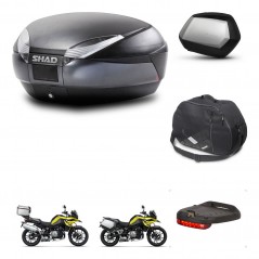 SHAD SH35 PREMIUM suitcases + mounting bracket SH48 trunk accessories DARK GREY KIT-464647