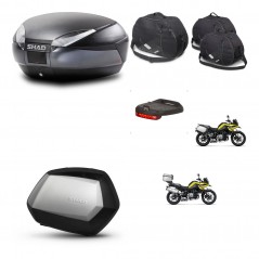 SHAD SH35 PREMIUM suitcases + mounting bracket SH48 trunk accessories DARK GREY KIT-464648