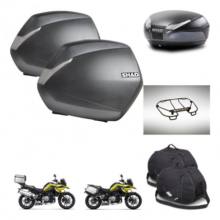 SHAD Baul SH48 + soporte montaje maletas SH36 accesorios DARK GREY PREMIUM KIT-464651