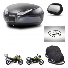 SHAD SH35 PREMIUM suitcases + mounting bracket SH48 trunk accessories DARK GREY KIT-464654