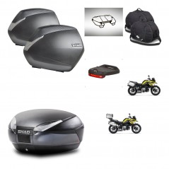 SHAD SH48 trunk + mounting bracket SH36 suitcases accessories DARK GREY PREMIUM KIT-464657