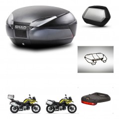 SHAD SH35 PREMIUM suitcases + mounting bracket SH48 trunk accessories DARK GREY KIT-464659