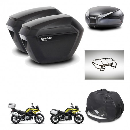 SHAD Baul SH48 + soporte montaje maletas sh23 accesorios DARK GREY PREMIUM KIT-464664
