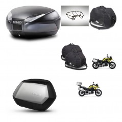 SHAD SH35 PREMIUM suitcases + mounting bracket SH48 trunk accessories DARK GREY KIT-464666