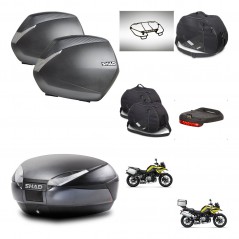 SHAD Baul SH48 + soporte montaje maletas SH36 accesorios DARK GREY PREMIUM KIT-464669