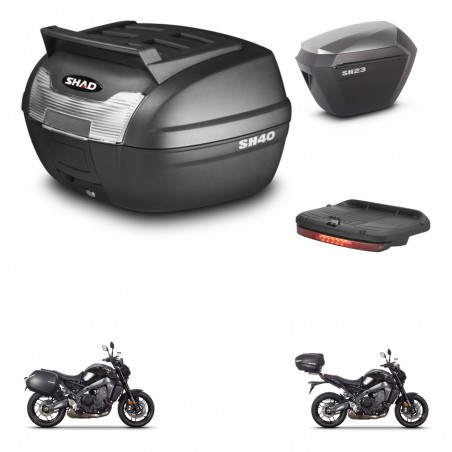 SHAD Maletas sh23 alu + soporte montaje baul SH40 parrilla superior accesorios KIT-464741