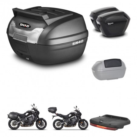 SHAD Maletas sh23 + soporte montaje baul SH40 parrilla superior accesorios KIT-464744