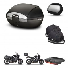 SHAD Maletas SH35 PREMIUM + soporte montaje baul SH45 accesorios KIT-464764