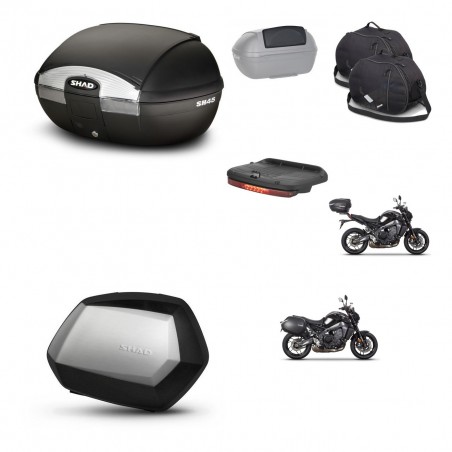 SHAD Maletas SH35 PREMIUM + soporte montaje baul SH45 accesorios KIT-464788