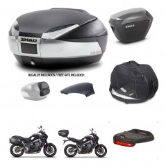 SHAD SH23 alu suitcases + mounting bracket SH48 trunk backrest cover accessories KIT-464969