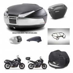 SHAD SH23 alu suitcases + mounting bracket SH48 trunk backrest cover accessories KIT-464987