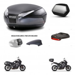 SHAD SH35 PREMIUM suitcases + mounting bracket SH48 trunk backrest cover accessories 49 L KIT-465051
