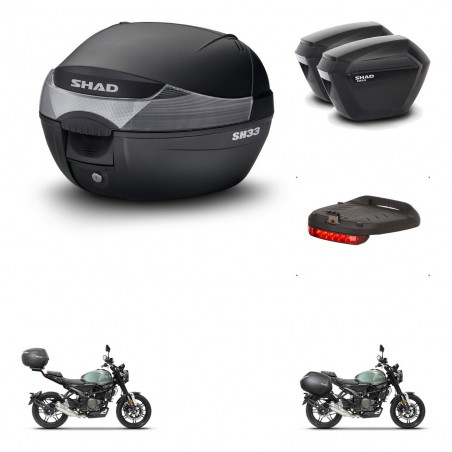 SHAD Maletas sh23 + soporte montaje baul SH33 accesorios KIT-465148