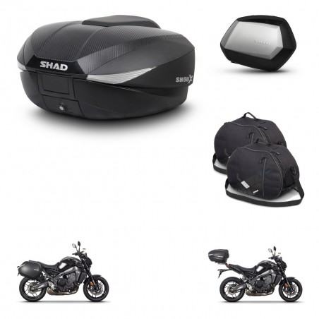 SHAD Maletas SH35 PREMIUM + soporte montaje baul SH58 accesorios KIT-465166