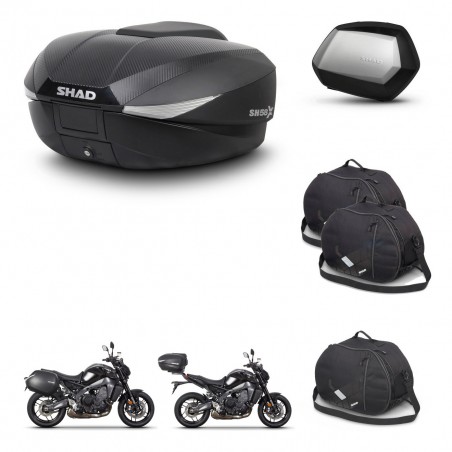 SHAD Maletas SH35 PREMIUM + soporte montaje baul SH58 accesorios KIT-465178