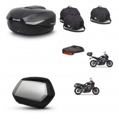SHAD Maletas SH35 PREMIUM + soporte montaje baul SH58 accesorios KIT-465184