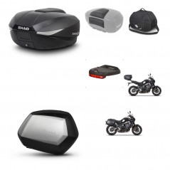 SHAD Maletas SH35 PREMIUM + soporte montaje baul SH58 accesorios KIT-465207