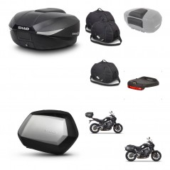 SHAD Maletas SH35 PREMIUM + soporte montaje baul SH58 accesorios KIT-465208